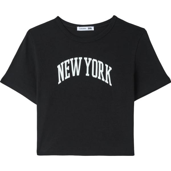 t-shirt Terranova nero con stampe