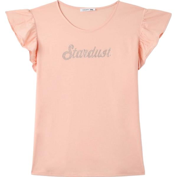 t-shirt Terranova rosa con stampe