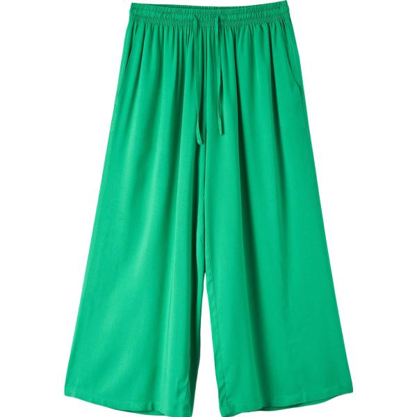 pantaloni a palazzo Terranova verde tinta unita