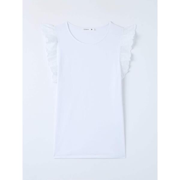 t-shirt Terranova bianco tinta unita