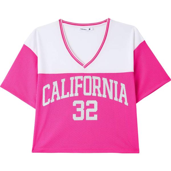 t-shirt Terranova rosa con stampe