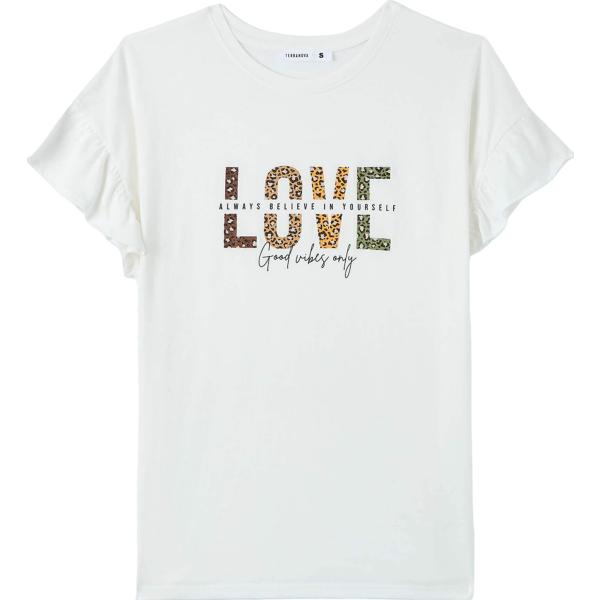 t-shirt Terranova bianco con stampe