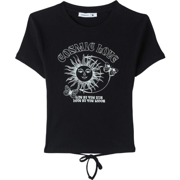 t-shirt Terranova nero con stampe