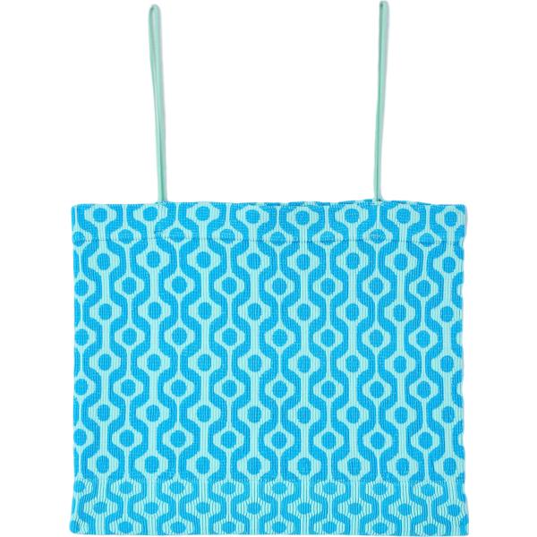top Terranova blu geometrica