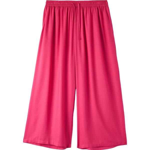 pantaloni a palazzo Terranova rosa tinta unita