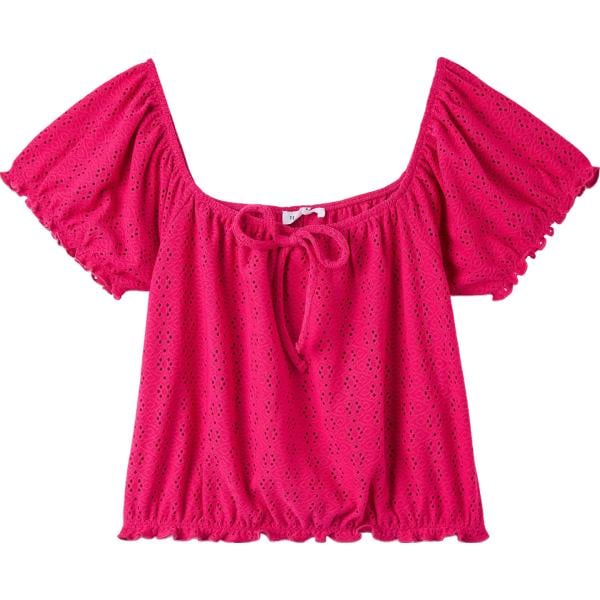 t-shirt Terranova rosa tinta unita