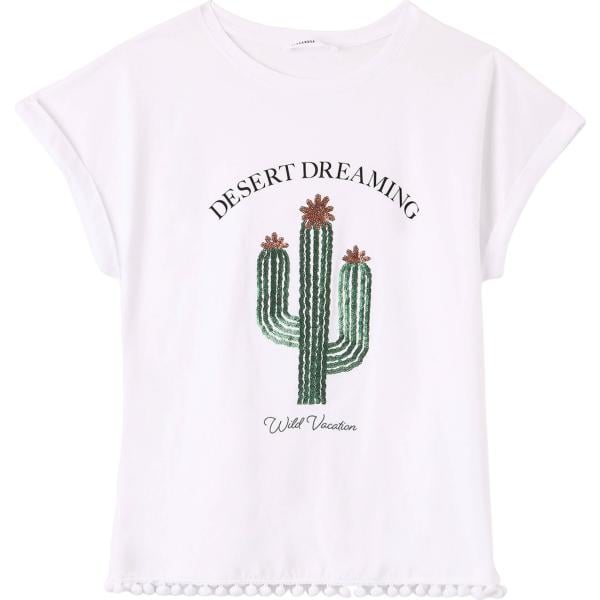 t-shirt Terranova bianco con stampe