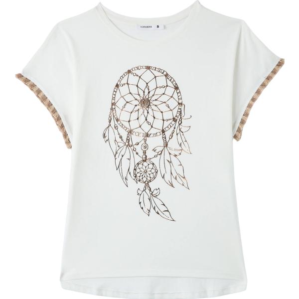 t-shirt Terranova bianco con stampe