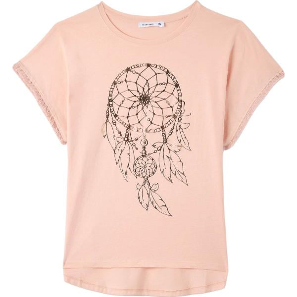 t-shirt Terranova rosa con stampe
