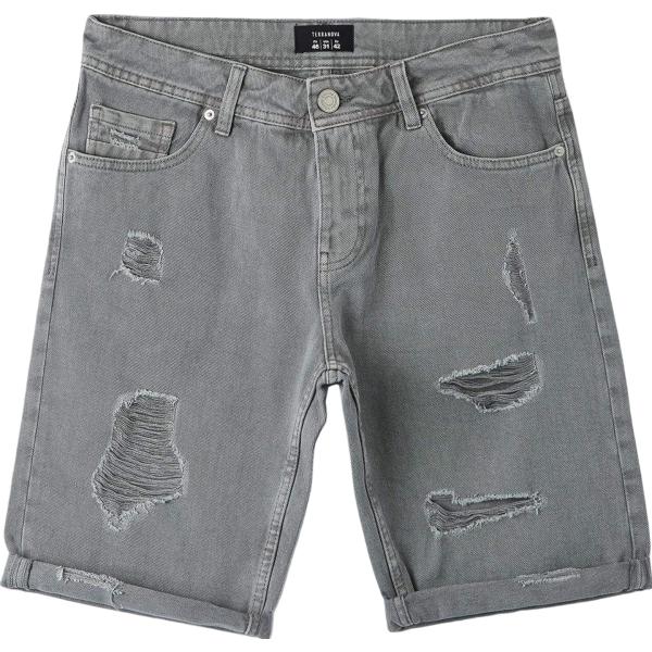 pantaloni corti Terranova grigio tinta unita