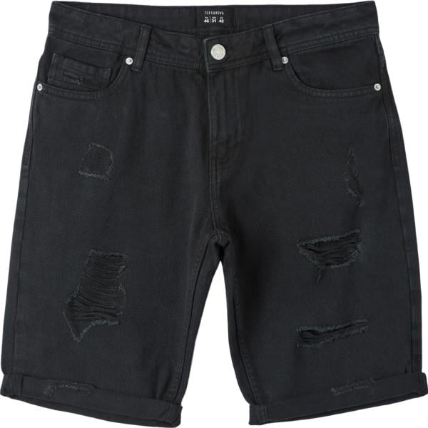 pantaloni corti Terranova nero tinta unita