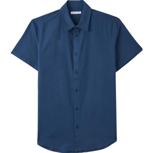 camicie Terranova blu tinta unita