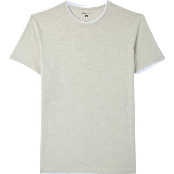t-shirt Terranova bianco tinta unita