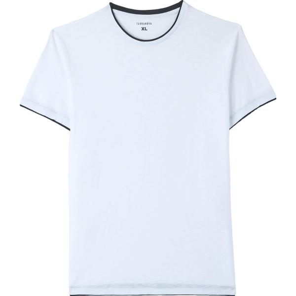 t-shirt Terranova bianco tinta unita