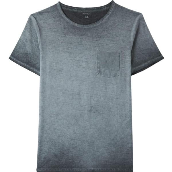 t-shirt Terranova grigio tinta unita