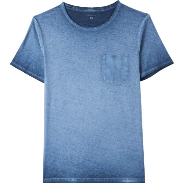 t-shirt Terranova blu tinta unita