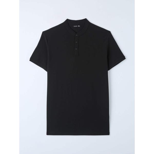 t-shirt Terranova nero tinta unita