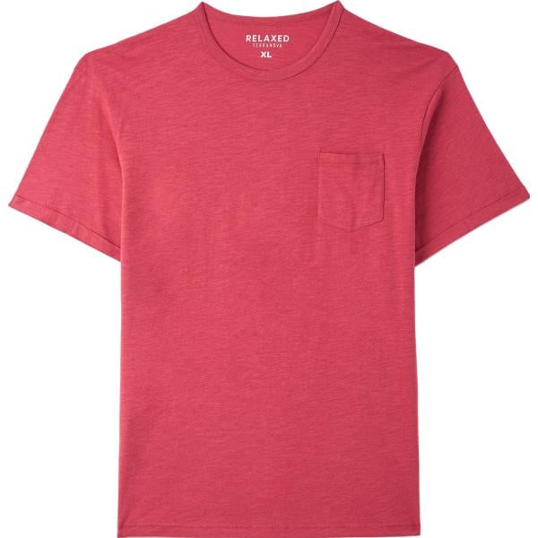 t-shirt Terranova rosso tinta unita
