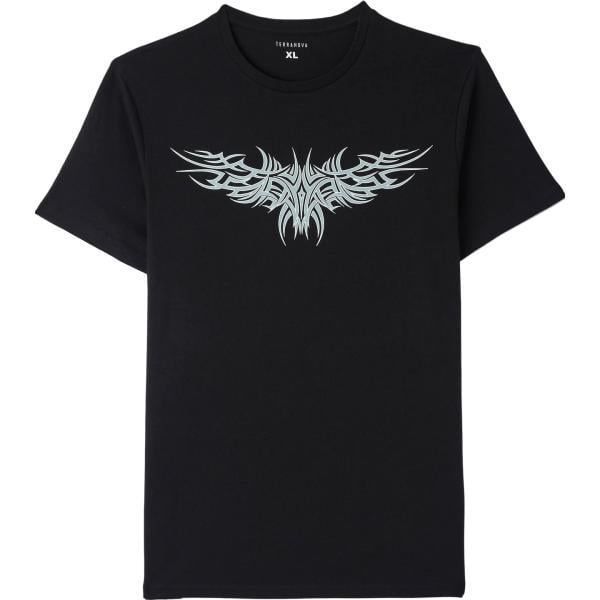 t-shirt Terranova nero con stampe
