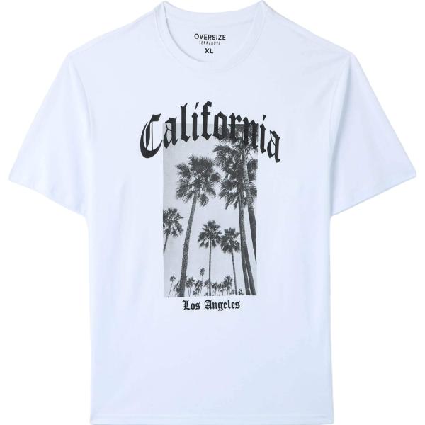 t-shirt Terranova bianco con stampe