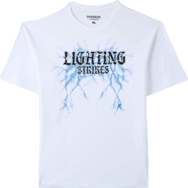 t-shirt Terranova bianco con stampe