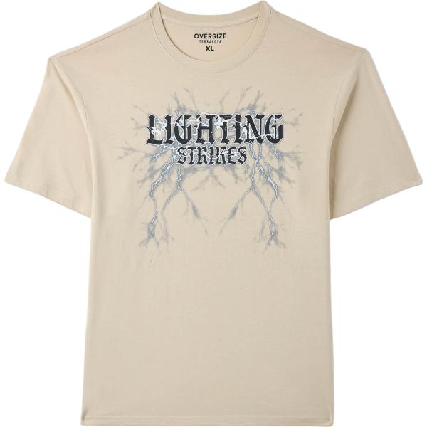 t-shirt Terranova marrone con stampe