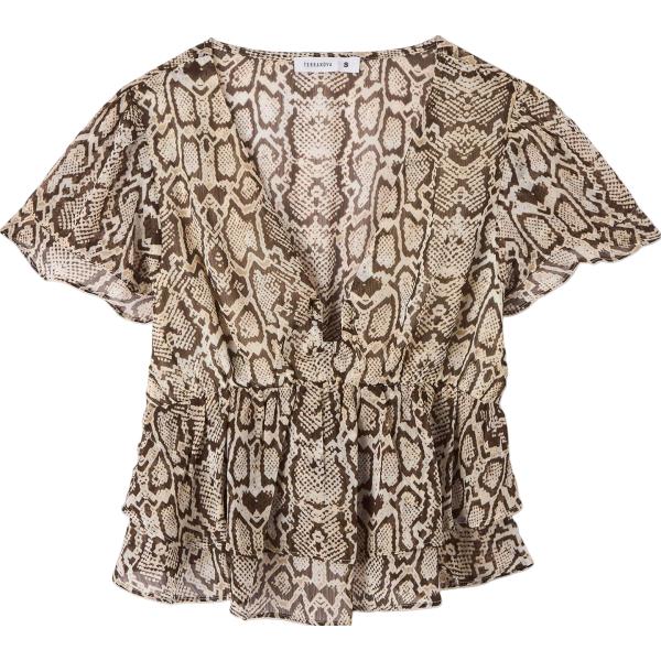 bluse Terranova marrone animalier