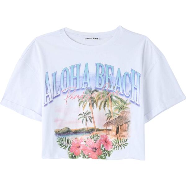 t-shirt Terranova bianco con stampe
