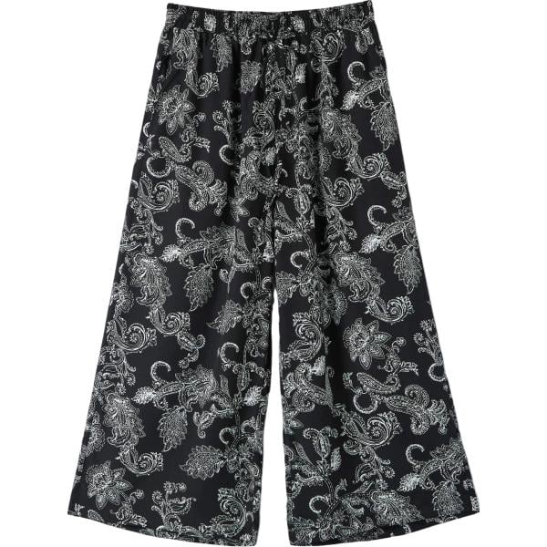 pantaloni a palazzo Terranova nero paisley