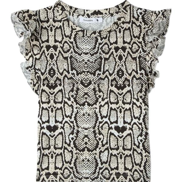 t-shirt Terranova grigio animalier