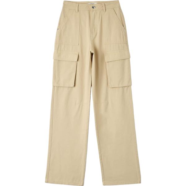 pantaloni cargo Terranova marrone tinta unita