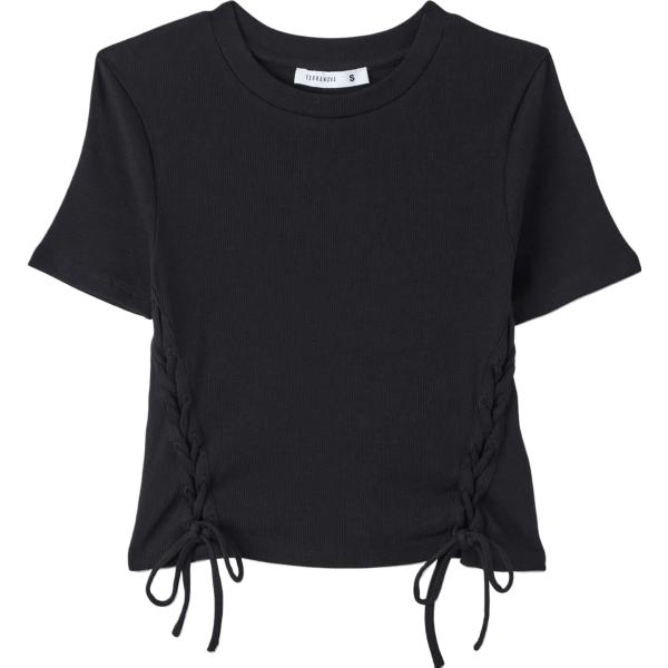 t-shirt Terranova nero tinta unita