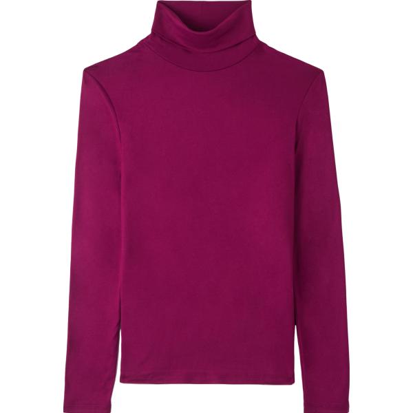 t-shirt Terranova viola tinta unita