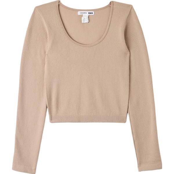 t-shirt Terranova marrone tinta unita