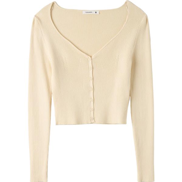 cardigans Terranova bianco tinta unita