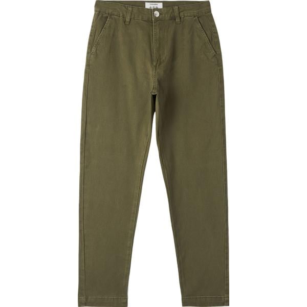 pantaloni chino Terranova verde tinta unita