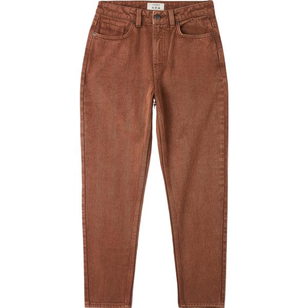 jeans mom Terranova marrone tinta unita