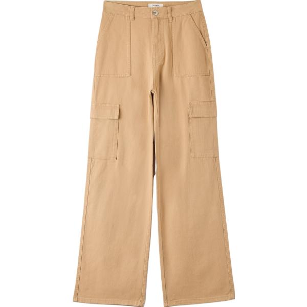 pantaloni cargo Terranova marrone tinta unita