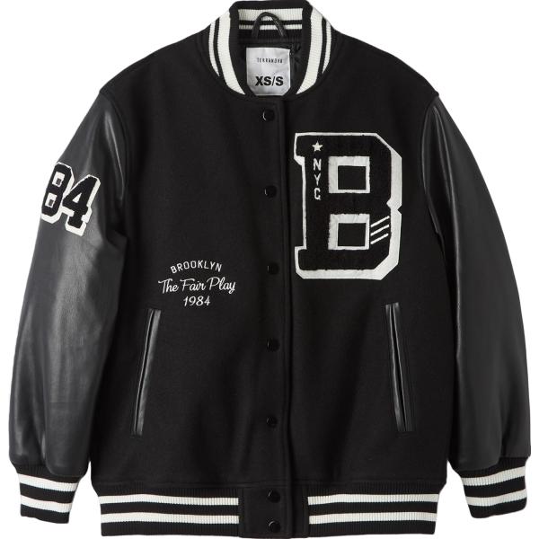 bomber Terranova nero tinta unita