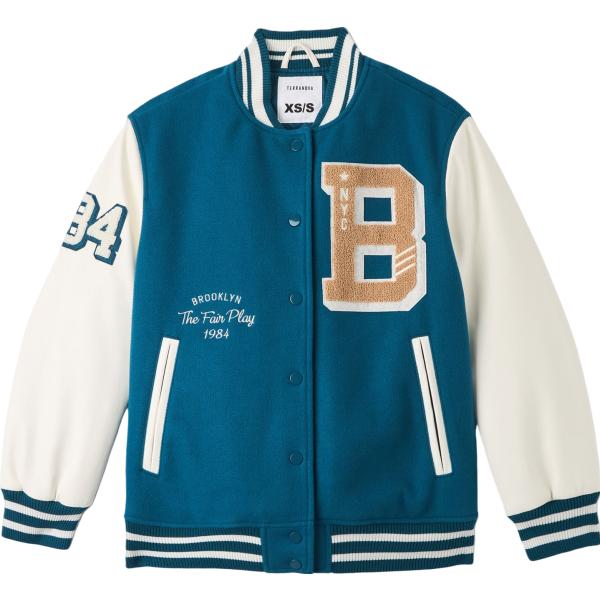 bomber Terranova blu tinta unita