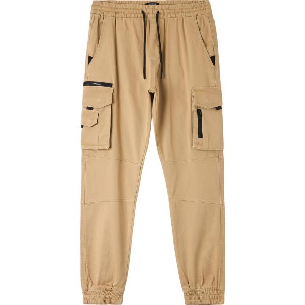 pantaloni cargo Terranova marrone tinta unita