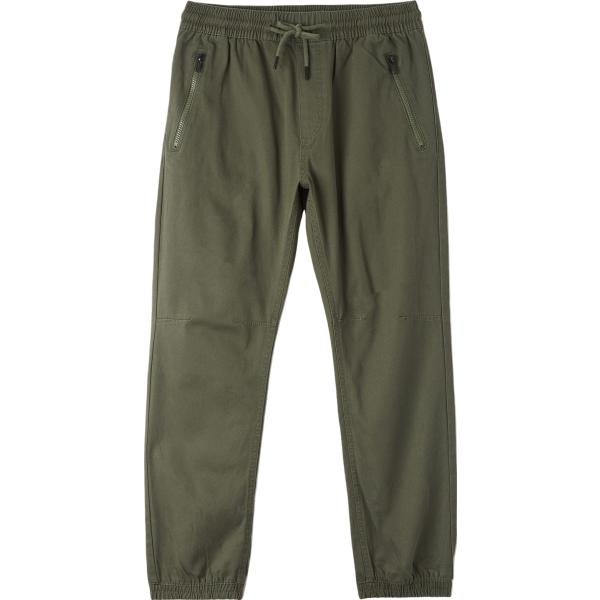 pantaloni Terranova verde tinta unita