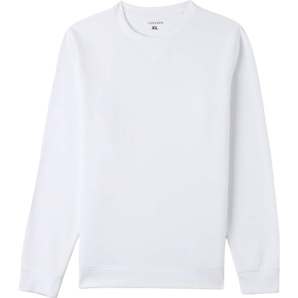 felpe con cappuccio Terranova bianco tinta unita