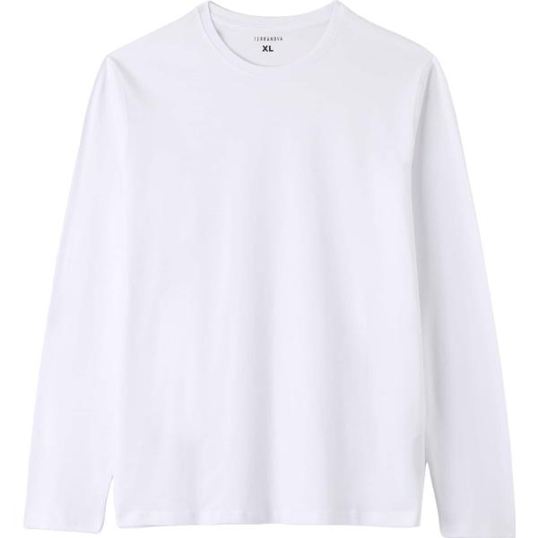 t-shirt Terranova bianco tinta unita