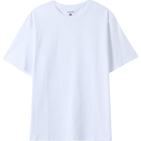 t-shirt Terranova bianco tinta unita