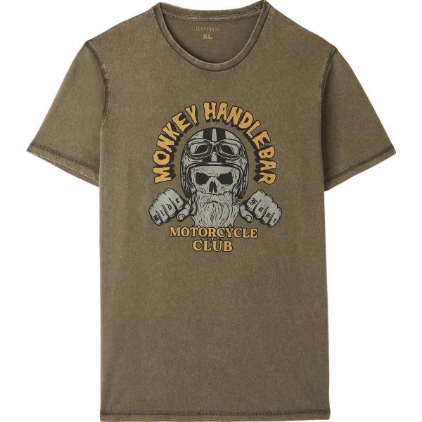 t-shirt Terranova marrone con stampe
