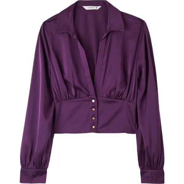 bluse Terranova viola tinta unita