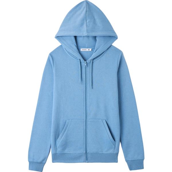 felpe con cappuccio Terranova blu tinta unita