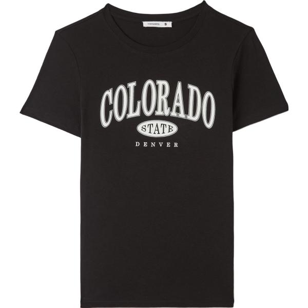 t-shirt Terranova nero con stampe