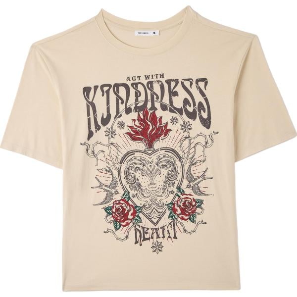 t-shirt Terranova bianco con stampe